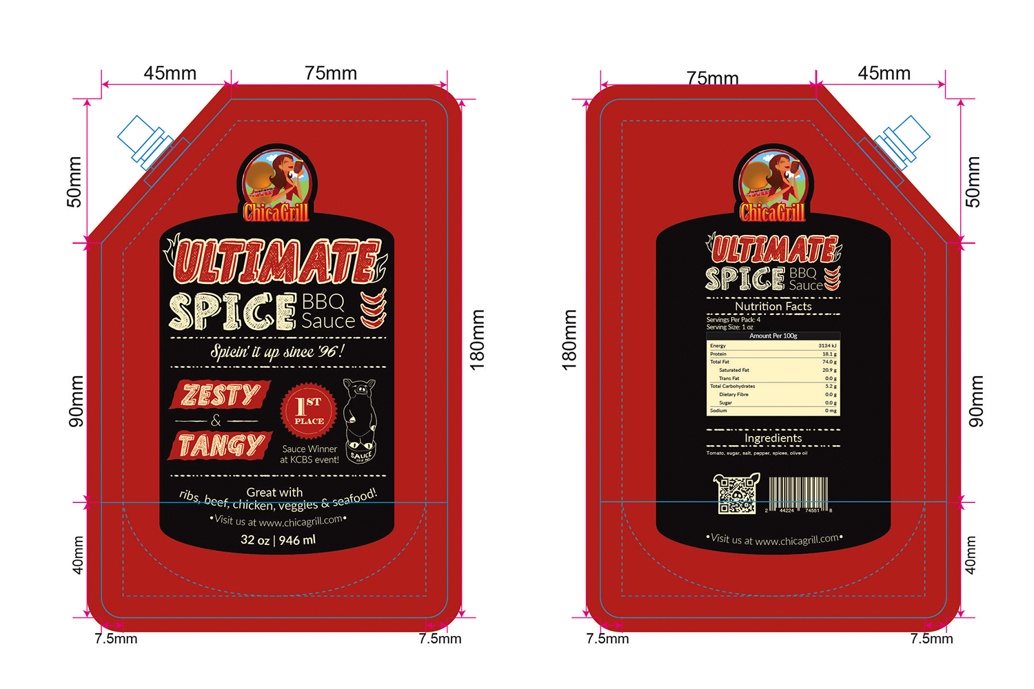 Packaging Design by Abie C for Chicagrill.com | Design #16691750