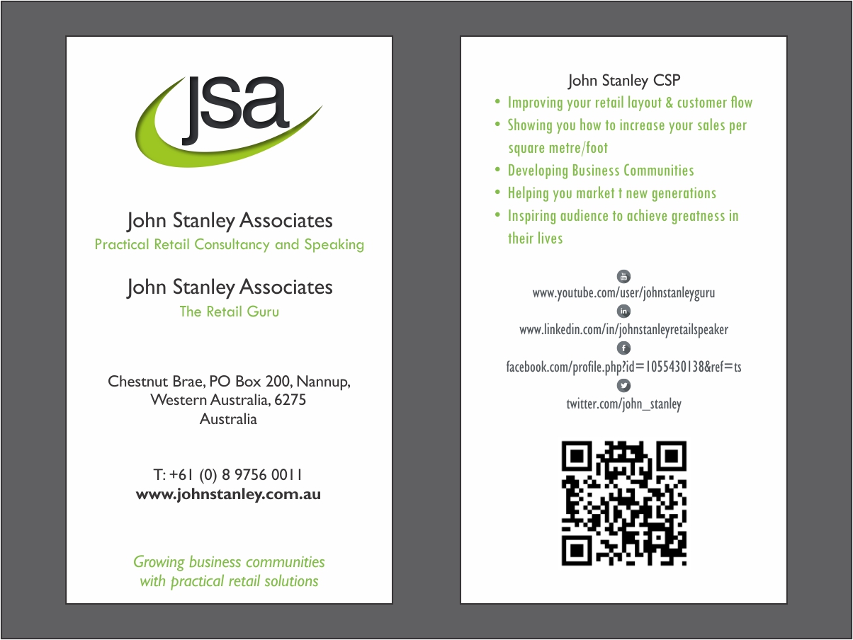Business Card Design by Savitra for John Stanley Associates | Design #2660605