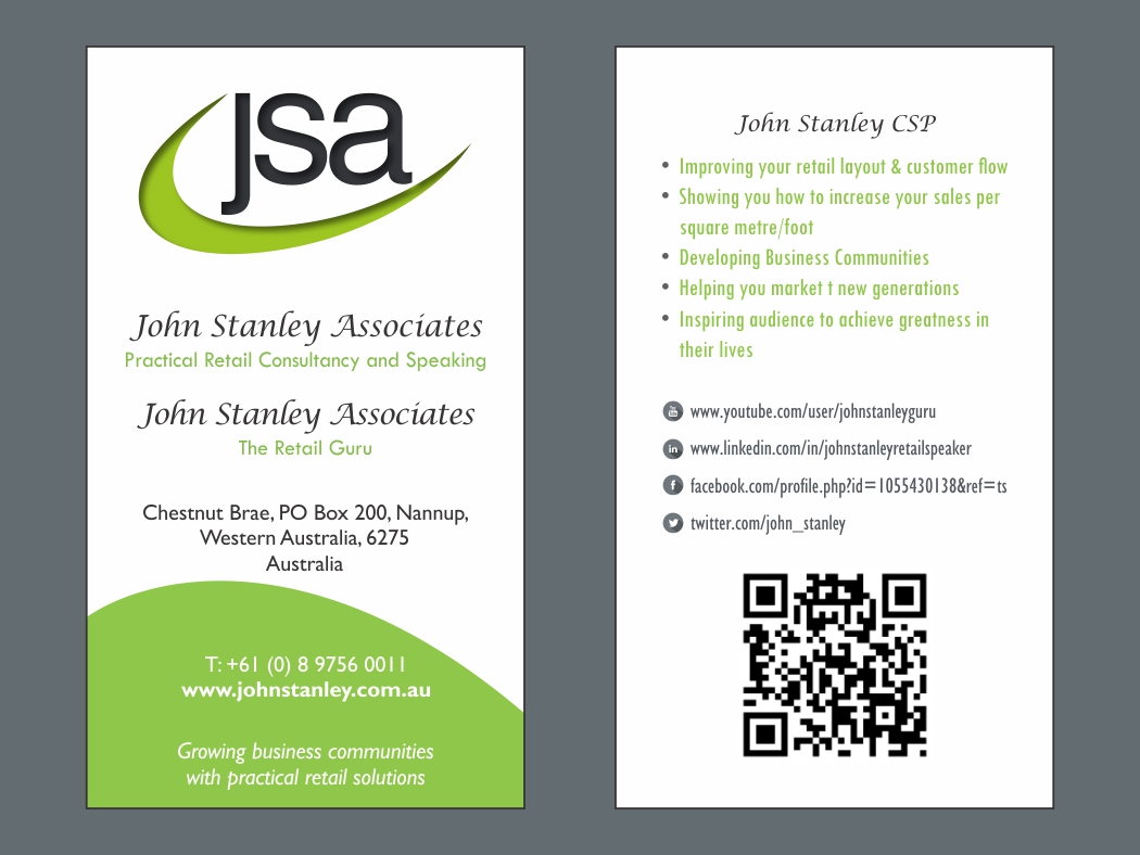 Business Card Design by Savitra for John Stanley Associates | Design #2660981
