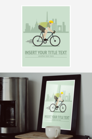 Cycling Illustration Art Poster | Poster Design by yganess