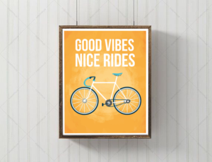 Cycling Illustration Art Poster | Poster Design by ecorokerz