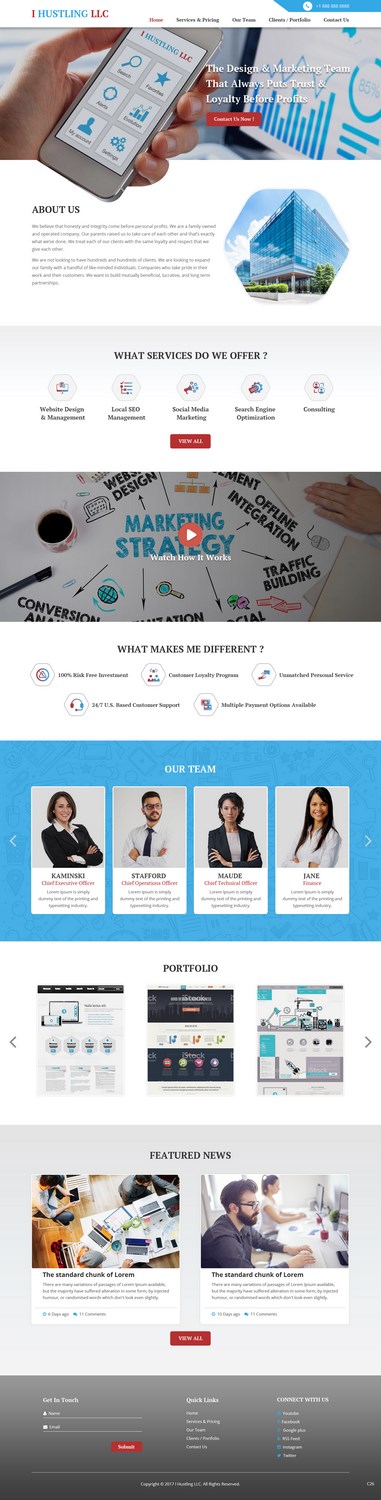 Web Design by pb for IHUSTLING, LLC | Design #16605167