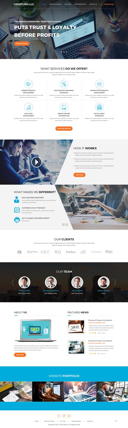 Web Design by pb for IHUSTLING, LLC | Design #16605170