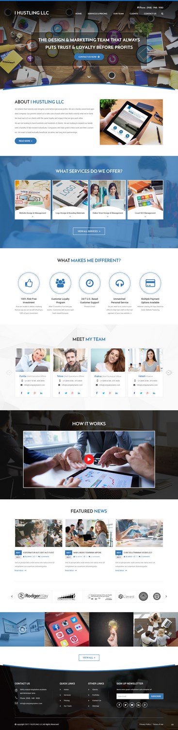 Web Design by pb for IHUSTLING, LLC | Design #16605182