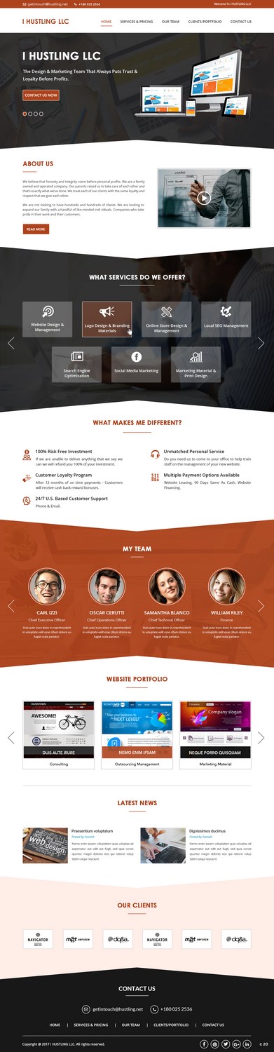 Web Design by pb for IHUSTLING, LLC | Design #16605184