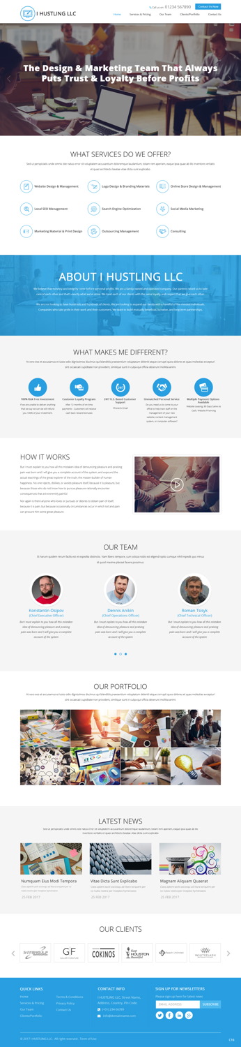 Web Design by pb for IHUSTLING, LLC | Design #16605192