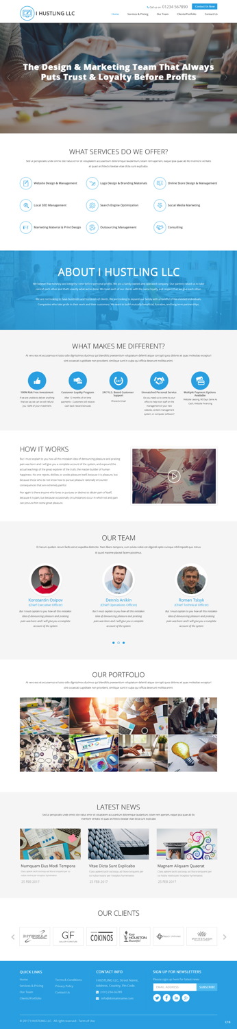 Web Design by pb for IHUSTLING, LLC | Design #16605194