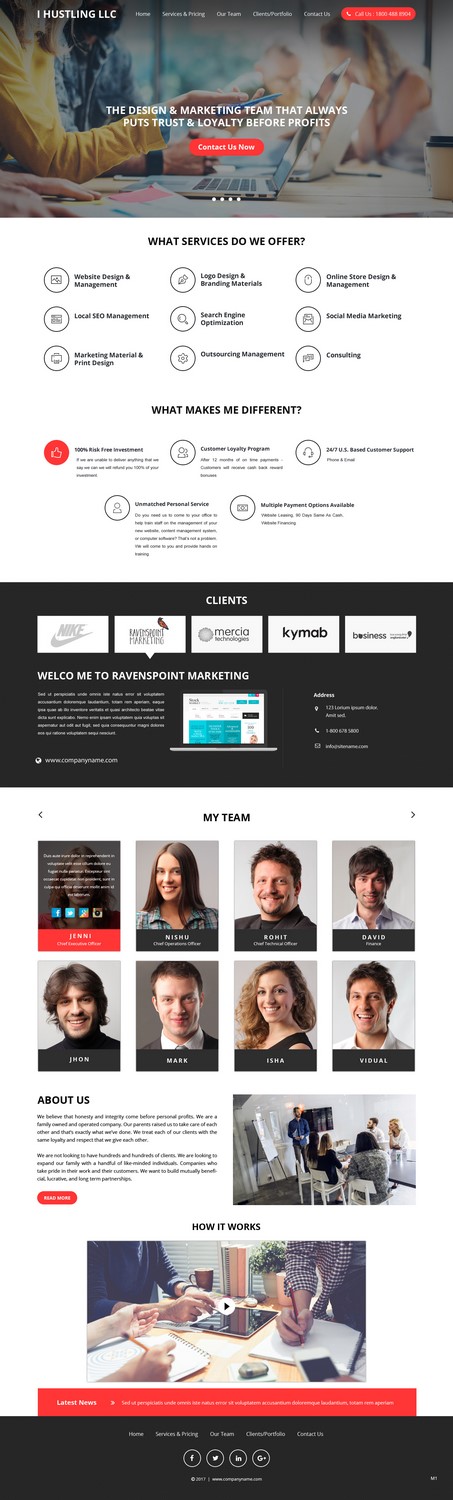 Web Design by pb for IHUSTLING, LLC | Design #16606546