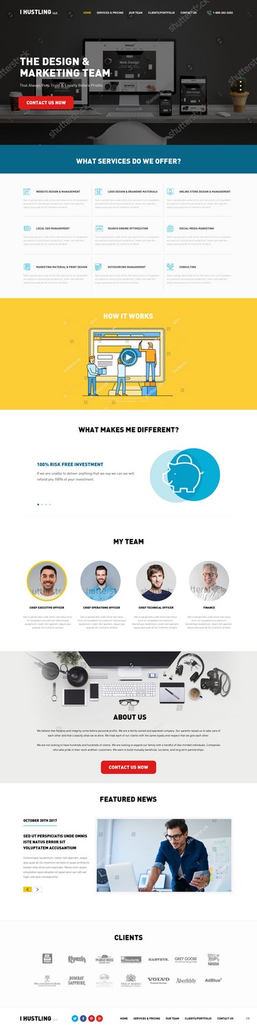 Web Design by pb for IHUSTLING, LLC | Design #16618283
