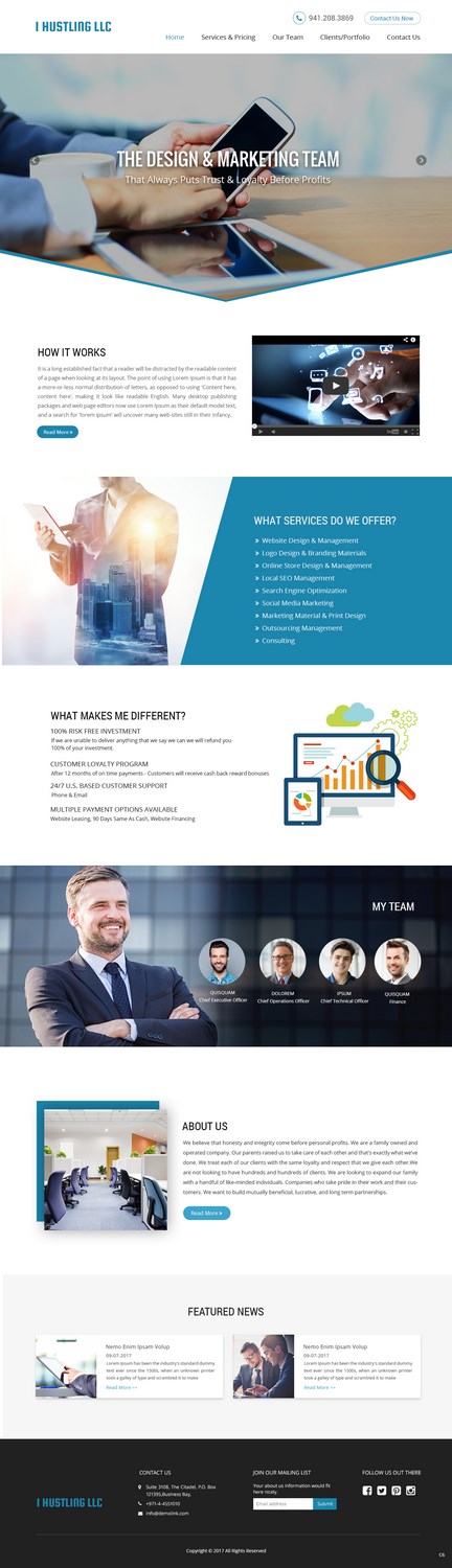 Web Design by pb for IHUSTLING, LLC | Design #16618284