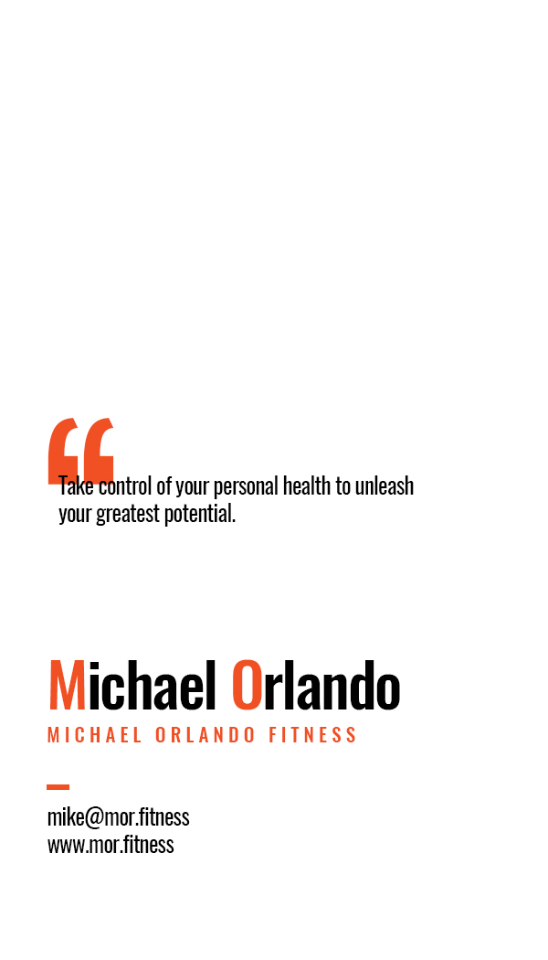 Business Card Design by Jerome Piamonte for Michael Orlando Fitness | Design #16813497