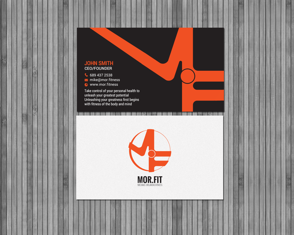 Professional Modern Business Card Design For Michael Orlando Business Card Design By Chandrayaan Creative For Mor Fit Michael Orlando Fitness