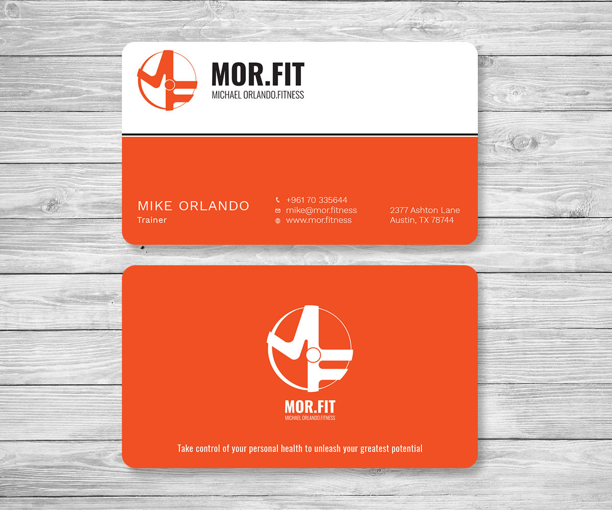 Business Card Design by Graphic Flame for Michael Orlando Fitness | Design #16724081