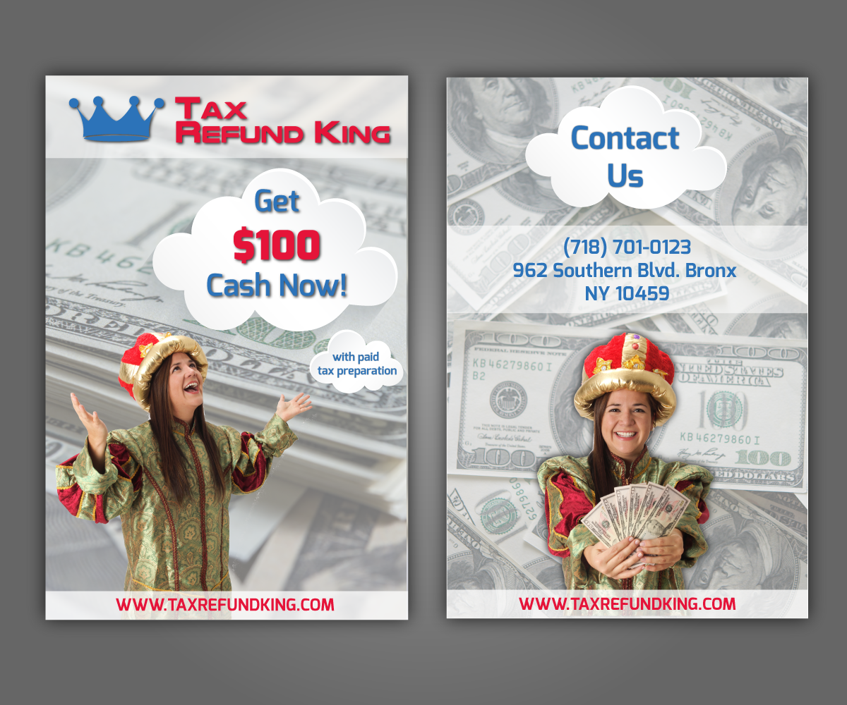 Flyer Design by HamzaMalik for Tax Refund King | Design #16586084
