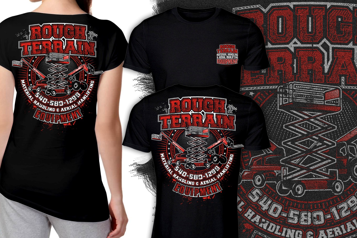 T-shirt Design by Falih A for ROUGH TERRAIN EQUIP. llc. | Design #16816453