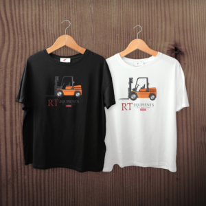 rough terrain material handling  & aerial  manlifting equipment | T-shirt Design by bdesigner9