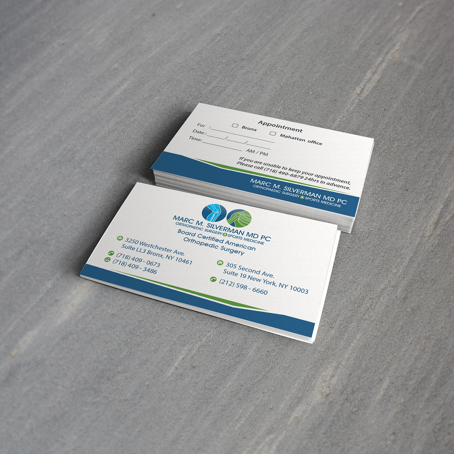 Business Card Design by MTu for Marc Silverman MD PC | Design #16633067