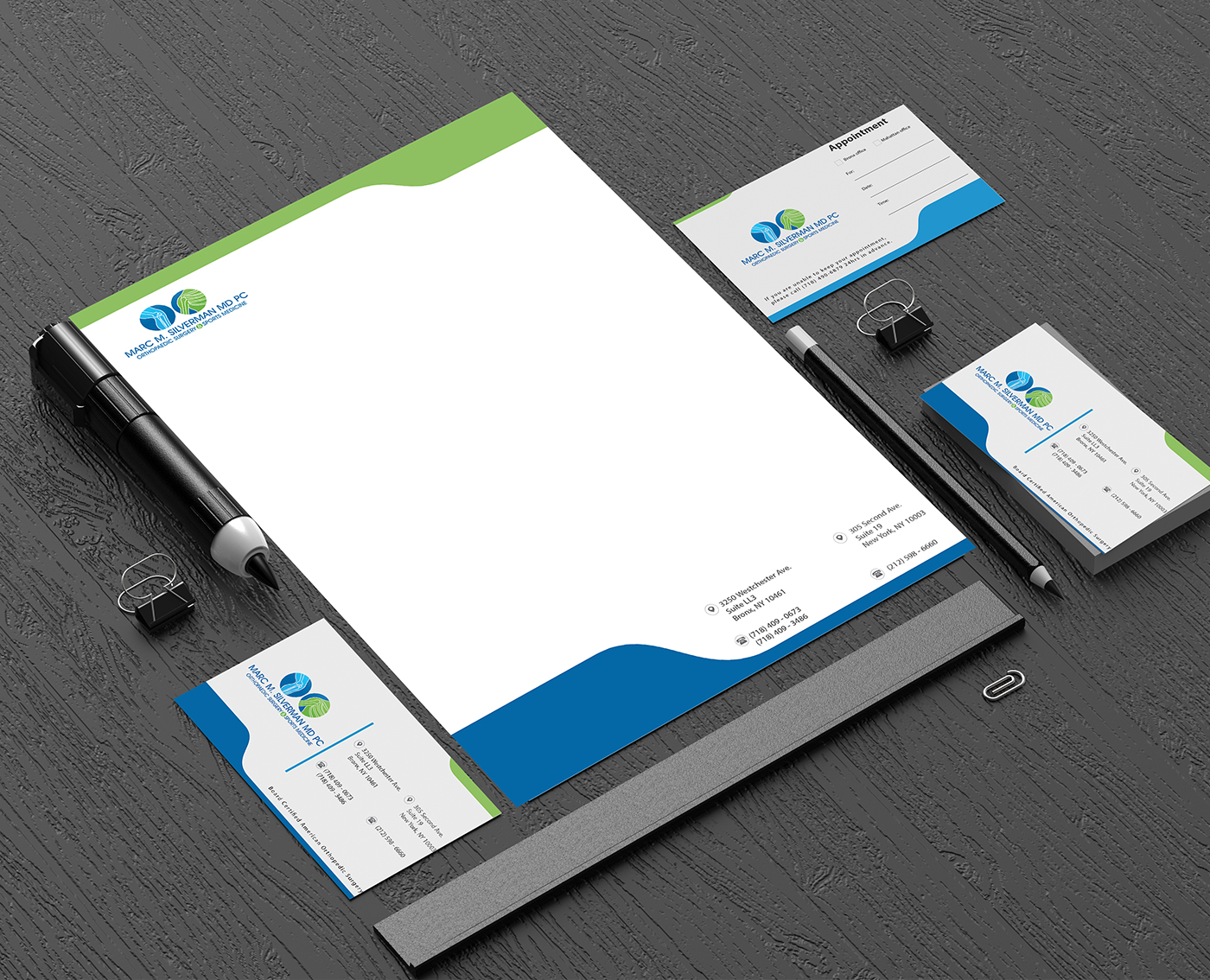 Business Card Design by hashen for Marc Silverman MD PC | Design #16670632