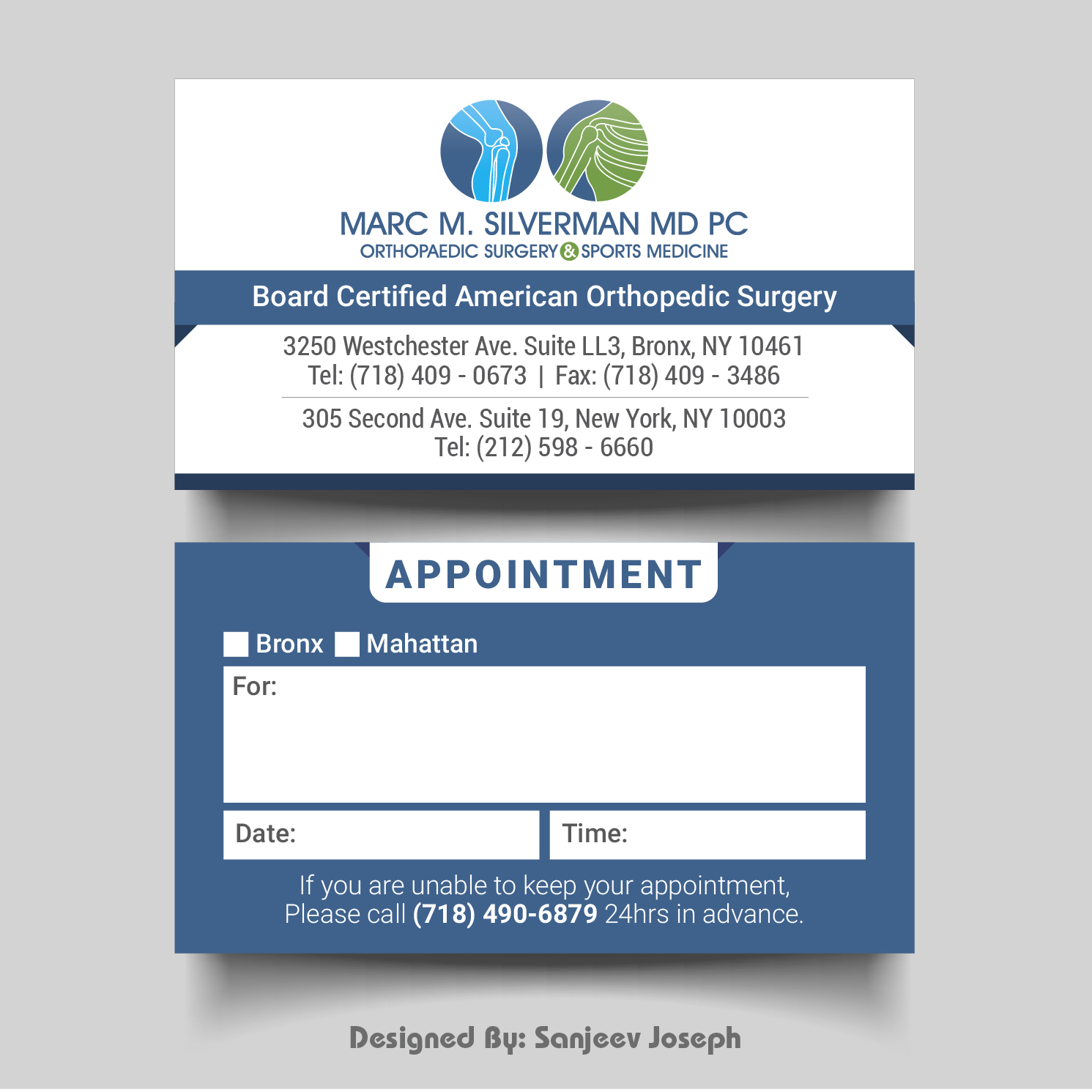 Business Card Design by joe17 for Marc Silverman MD PC | Design #16612144