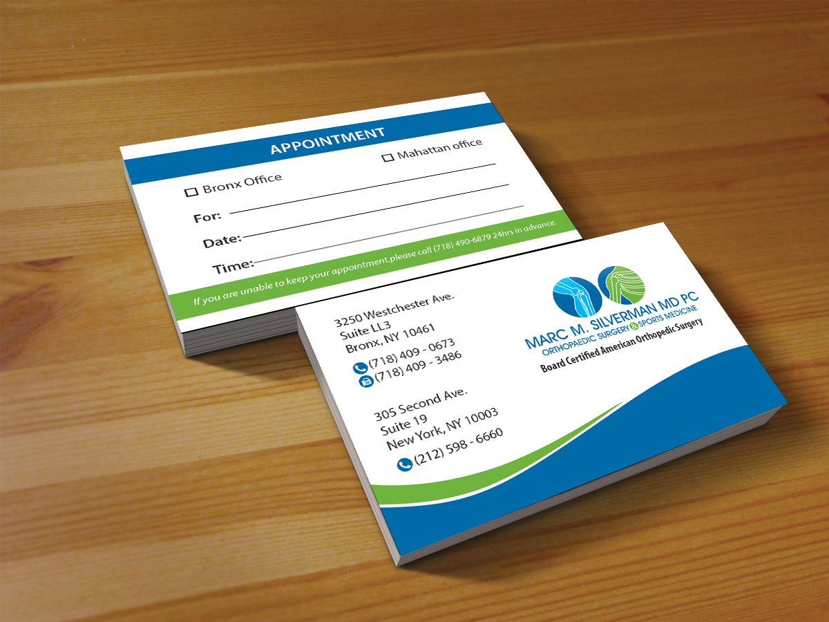 Business Card Design by Creations Box 2015 for Marc Silverman MD PC | Design #16608886