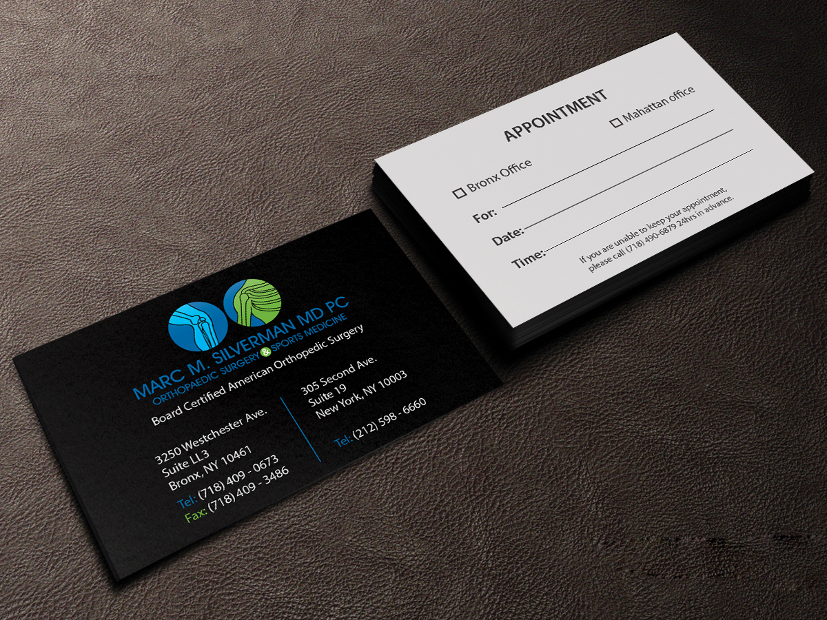 Business Card Design by Creations Box 2015 for Marc Silverman MD PC | Design #16608887