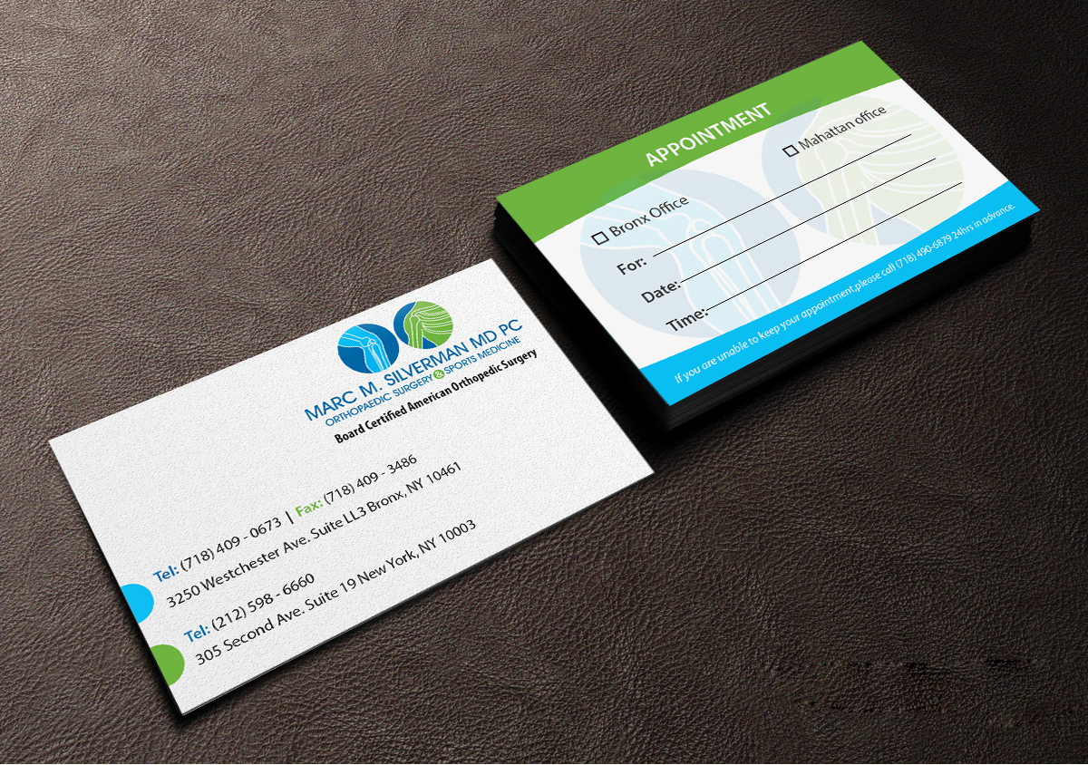 Business Card Design by Creations Box 2015 for Marc Silverman MD PC | Design #16608890