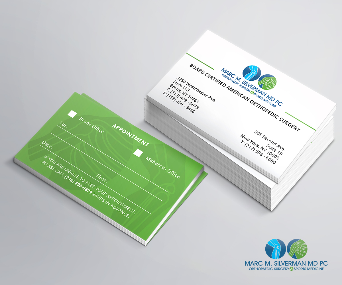 Diseño de Tarjeta de Presentación por Abdul Haseeb para Marc Silverman MD PC | Diseño #16703709