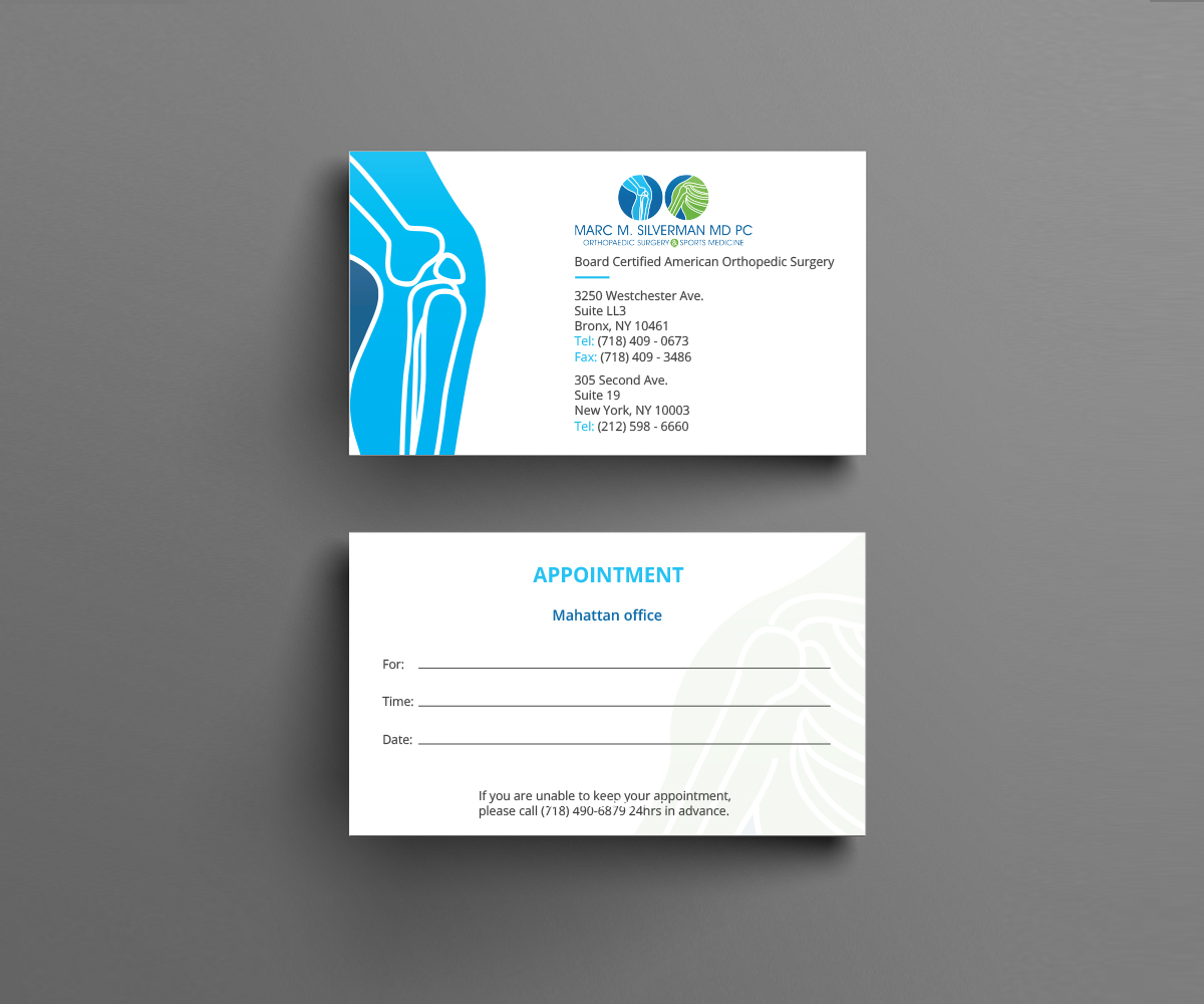 Business Card Design by Right_D for Marc Silverman MD PC | Design #16658186