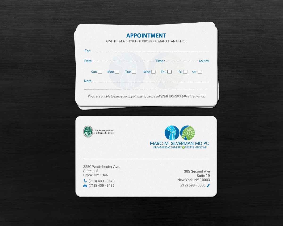 Business Card Design by chandrayaan.creative for Marc Silverman MD PC | Design #16602457