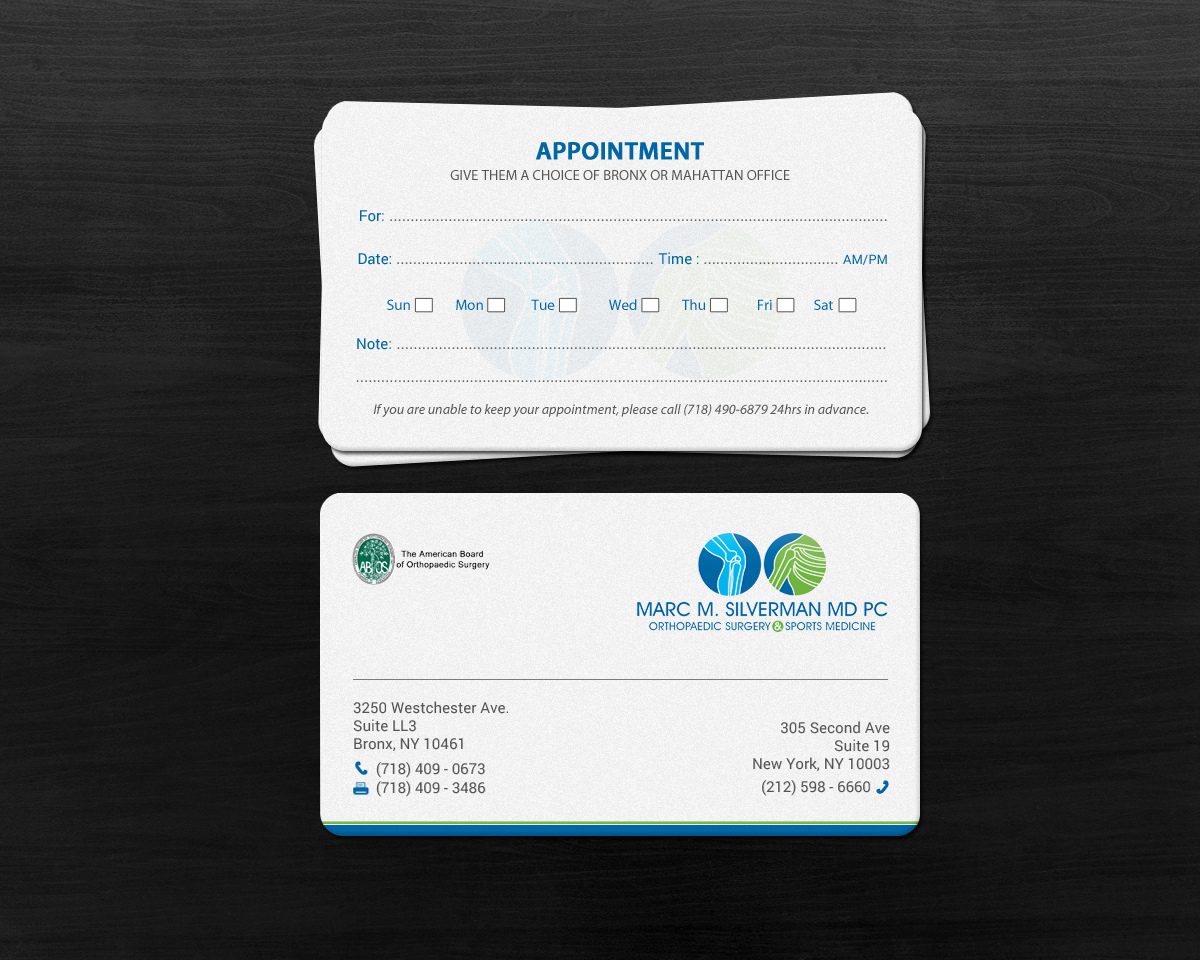 Business Card Design by chandrayaan.creative for Marc Silverman MD PC | Design #16602458