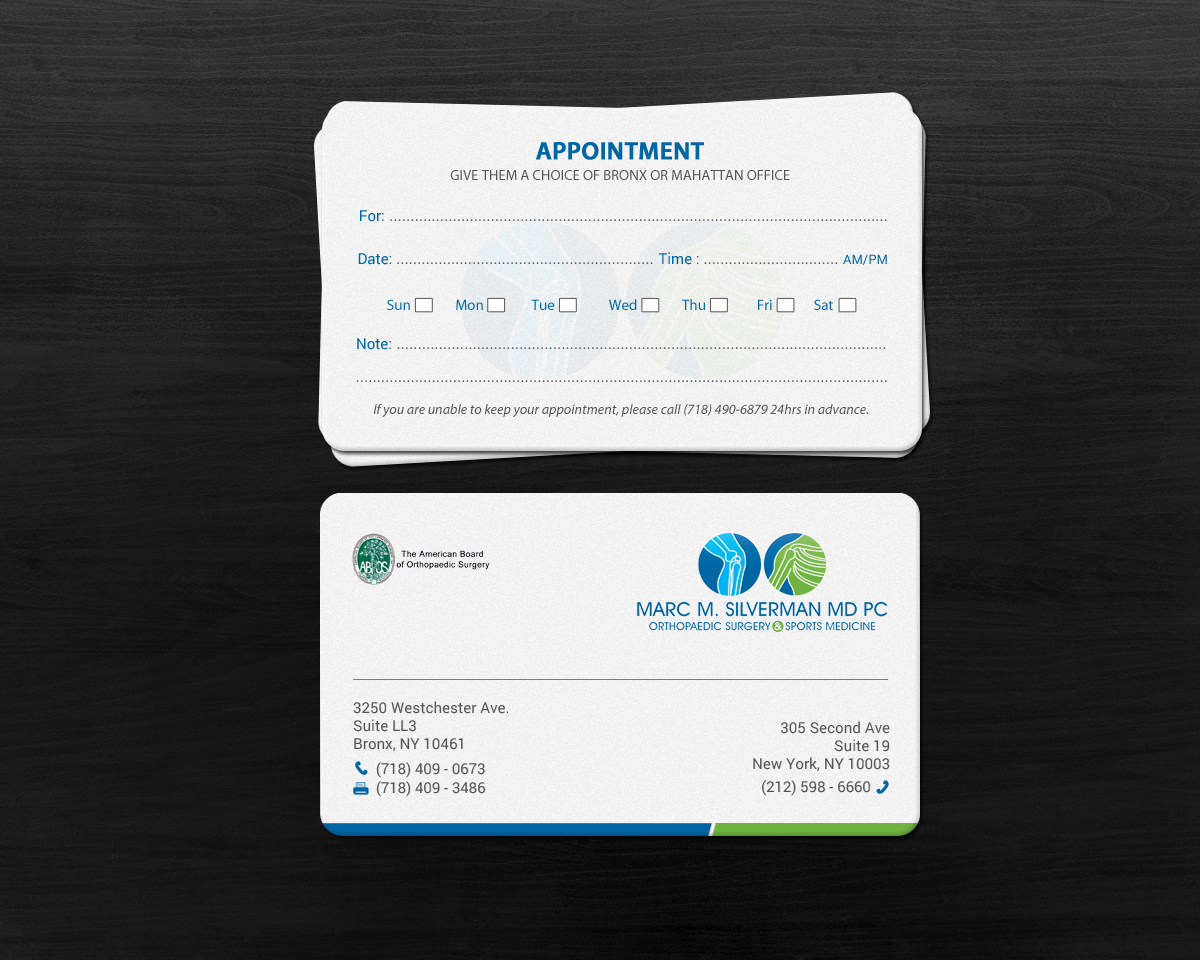 Business Card Design by chandrayaan.creative for Marc Silverman MD PC | Design #16602459