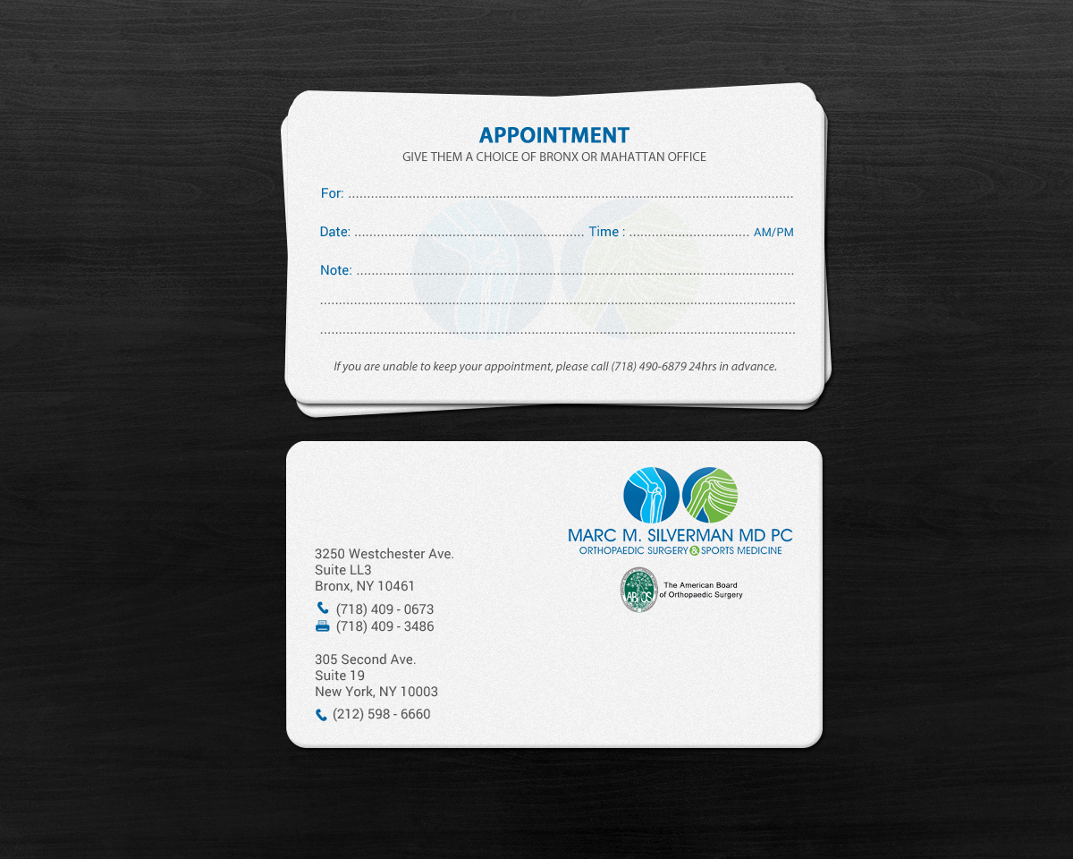 Business Card Design by chandrayaan.creative for Marc Silverman MD PC | Design #16602460