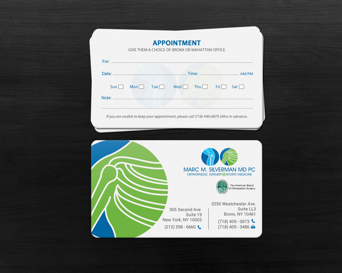 Business Card Design by chandrayaan.creative for Marc Silverman MD PC | Design #16602555