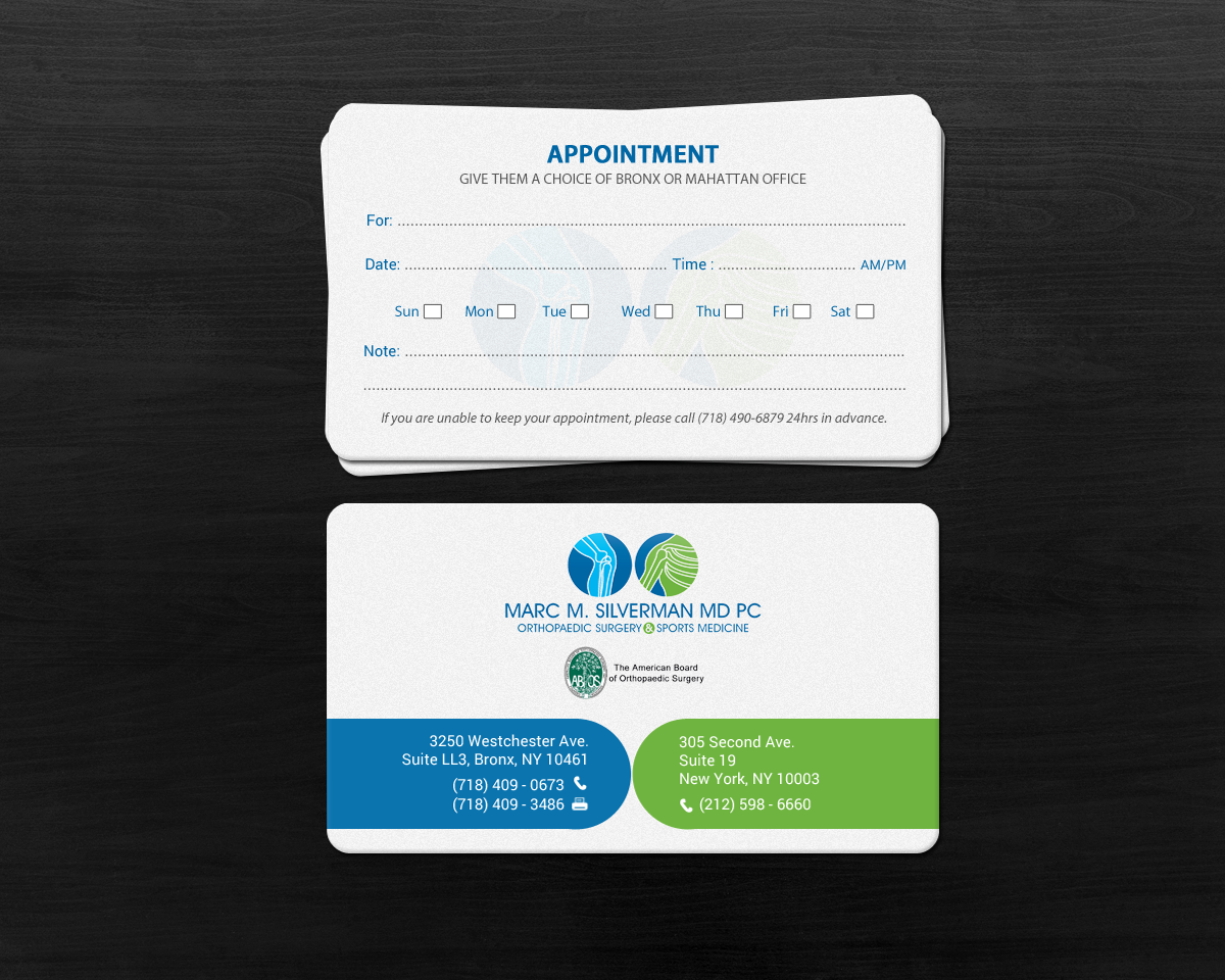 Business Card Design by chandrayaan.creative for Marc Silverman MD PC | Design #16602633