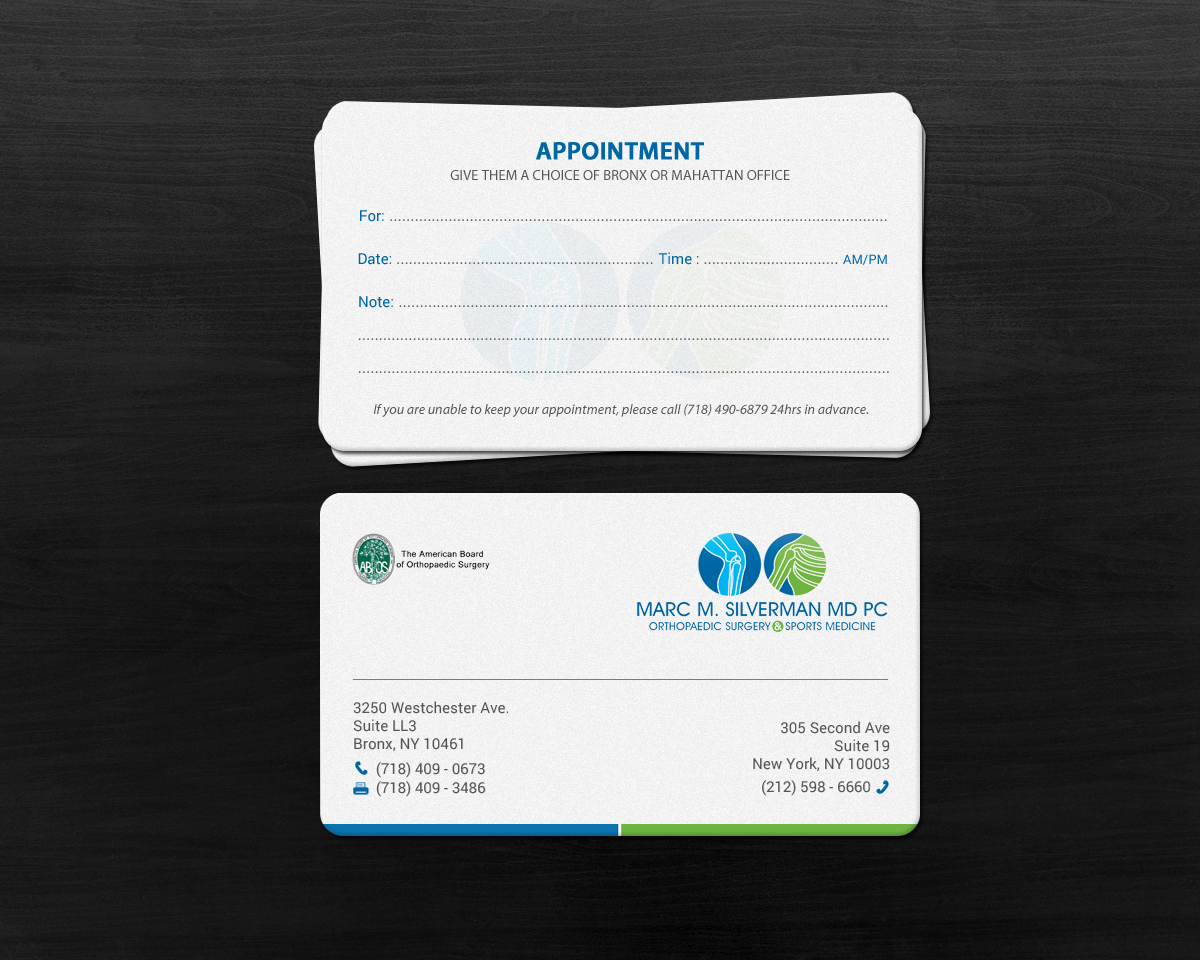 Business Card Design by chandrayaan.creative for Marc Silverman MD PC | Design #16602636