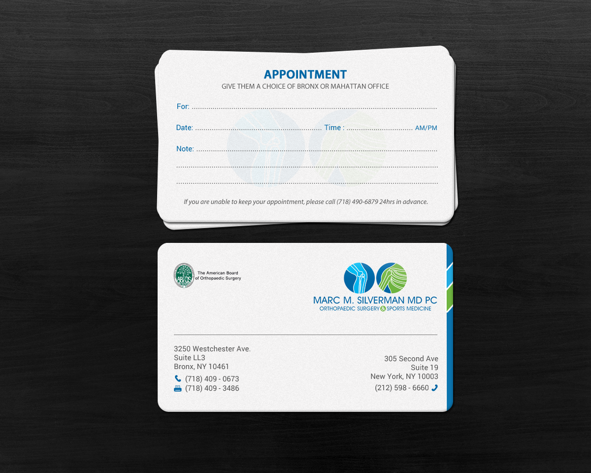 Business Card Design by chandrayaan.creative for Marc Silverman MD PC | Design #16602678