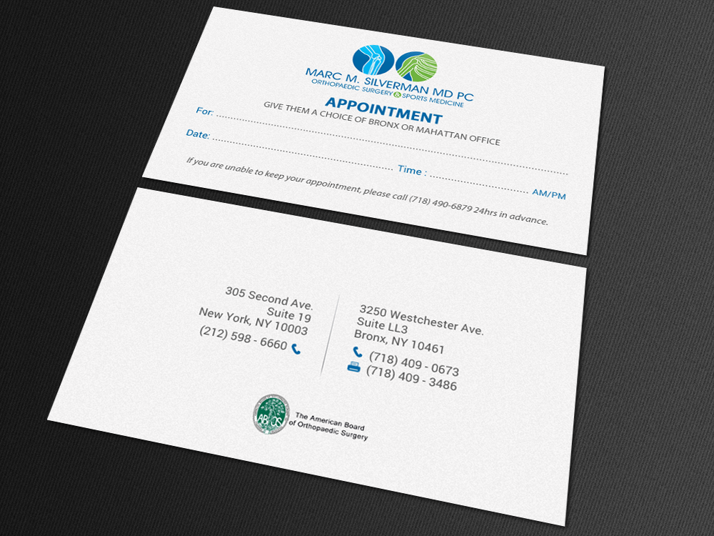 Business Card Design by chandrayaan.creative for Marc Silverman MD PC | Design #16602741