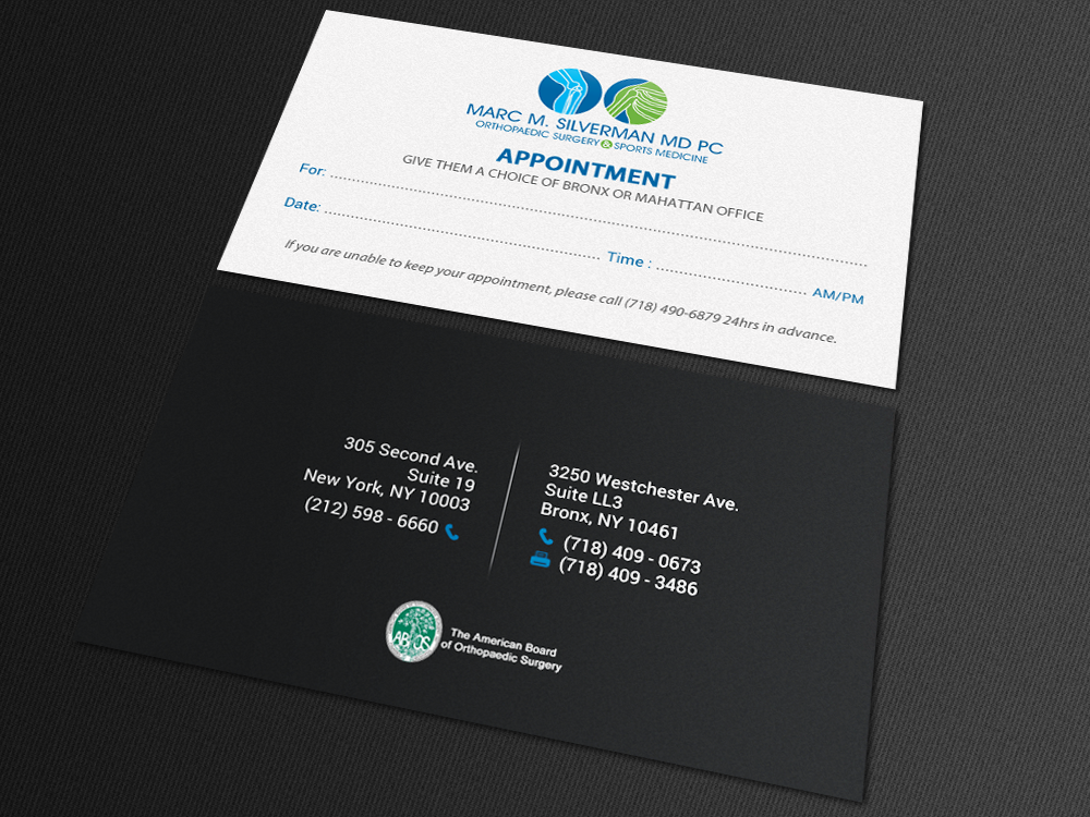 Business Card Design by chandrayaan.creative for Marc Silverman MD PC | Design #16602742