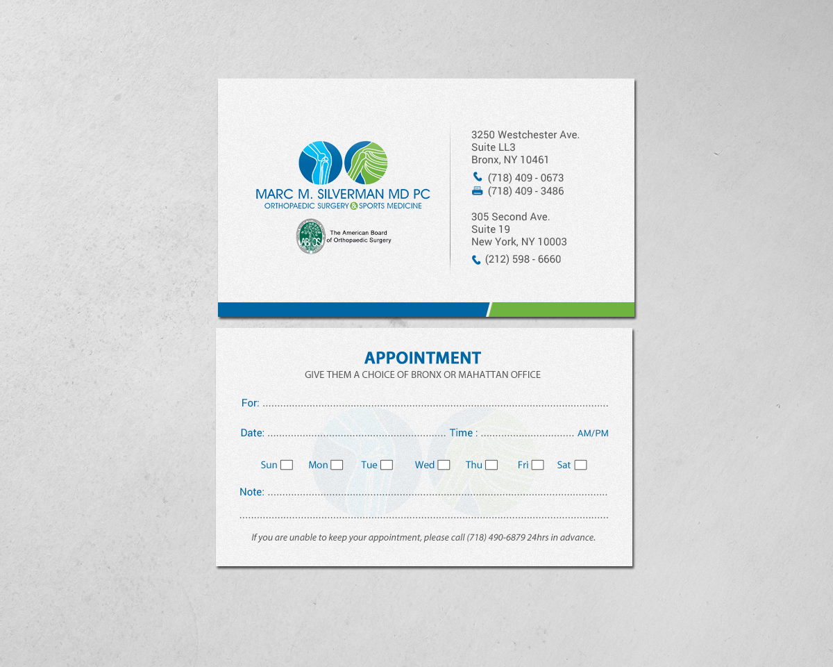 Business Card Design by chandrayaan.creative for Marc Silverman MD PC | Design #16602745