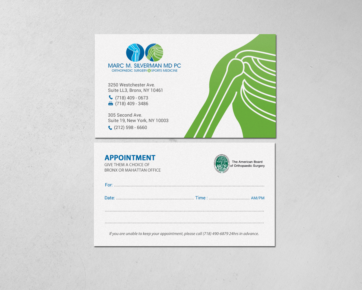 Business Card Design by chandrayaan.creative for Marc Silverman MD PC | Design #16602792