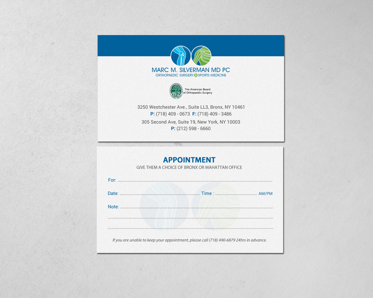 Business Card Design by chandrayaan.creative for Marc Silverman MD PC | Design #16603559