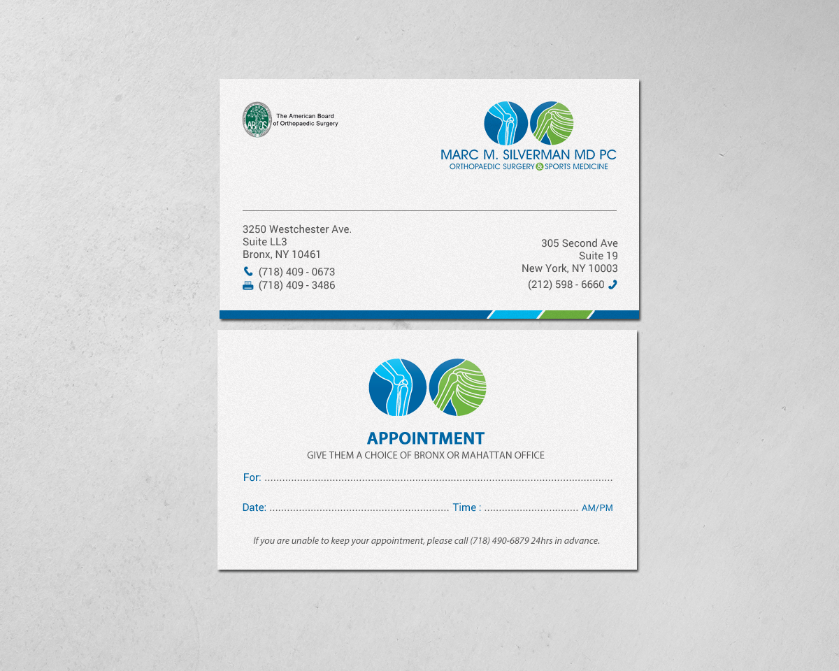Business Card Design by chandrayaan.creative for Marc Silverman MD PC | Design #16603563