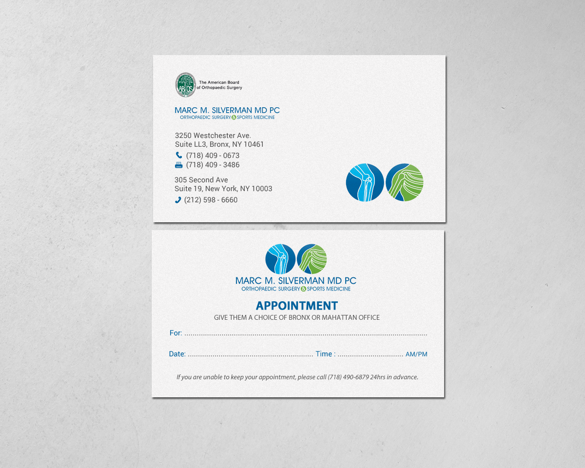 Business Card Design by chandrayaan.creative for Marc Silverman MD PC | Design #16603606