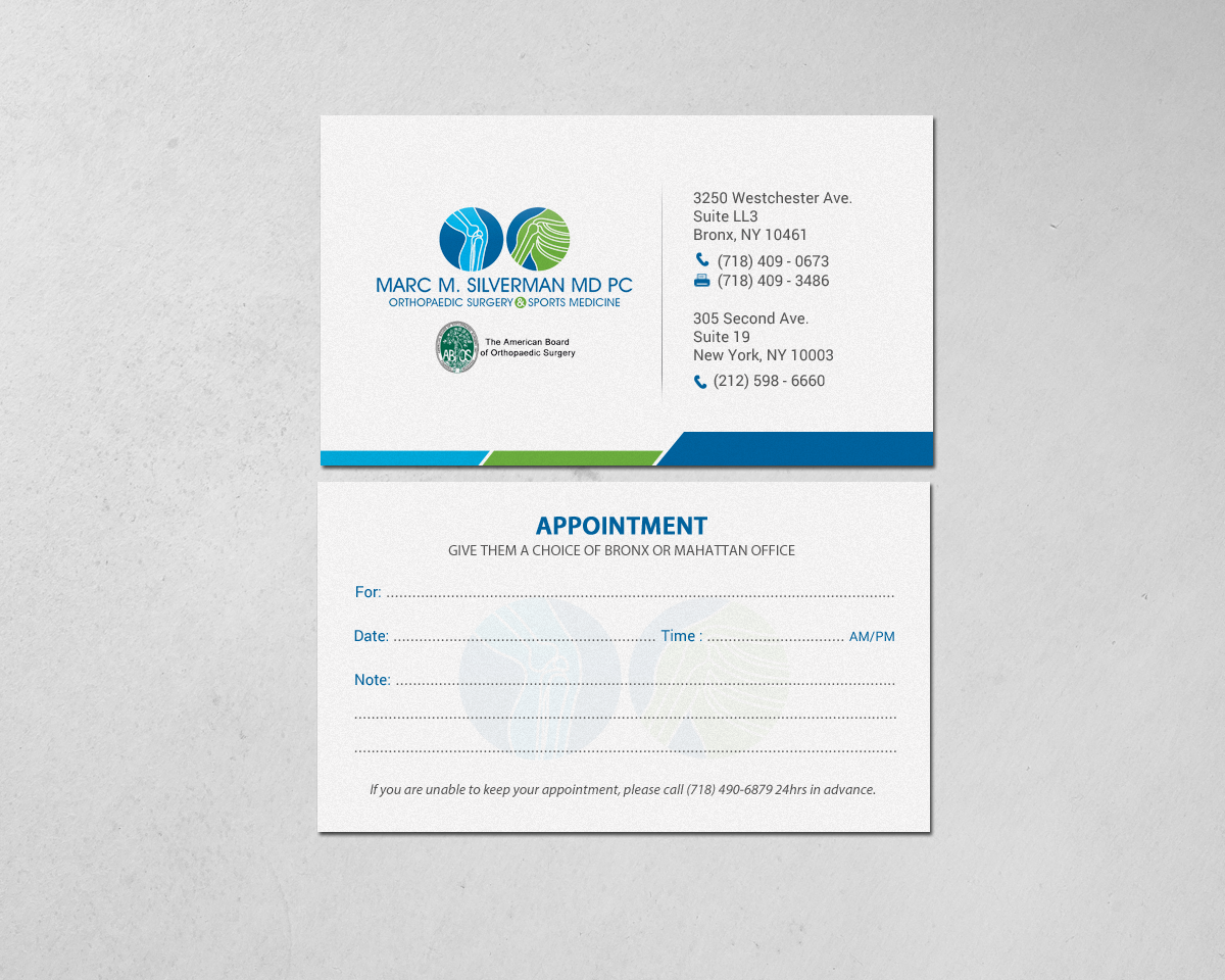 Business Card Design by chandrayaan.creative for Marc Silverman MD PC | Design #16603608