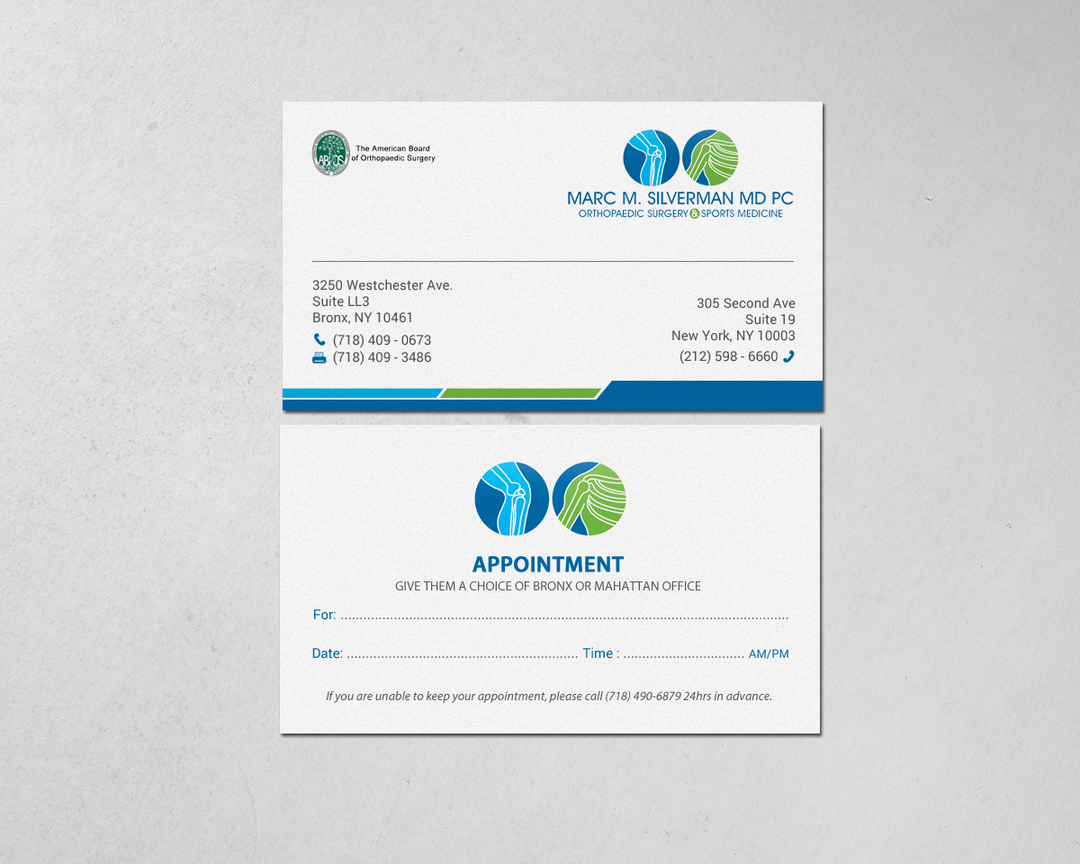 Business Card Design by chandrayaan.creative for Marc Silverman MD PC | Design #16603649