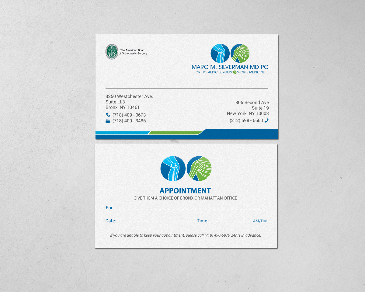 Business Card Design by chandrayaan.creative for Marc Silverman MD PC | Design #16603650