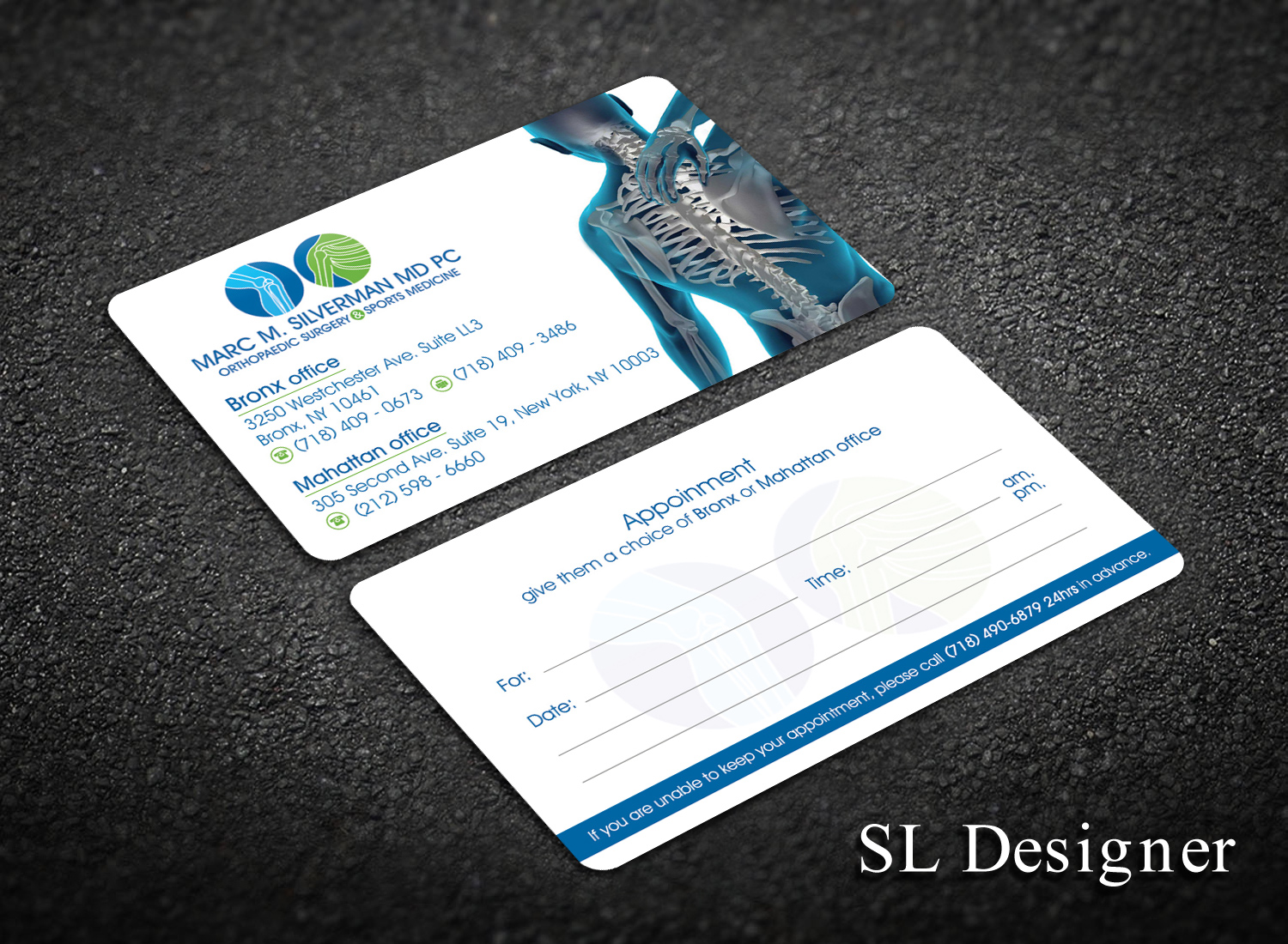 Business Card Design by SL Designer for Marc Silverman MD PC | Design #16596745