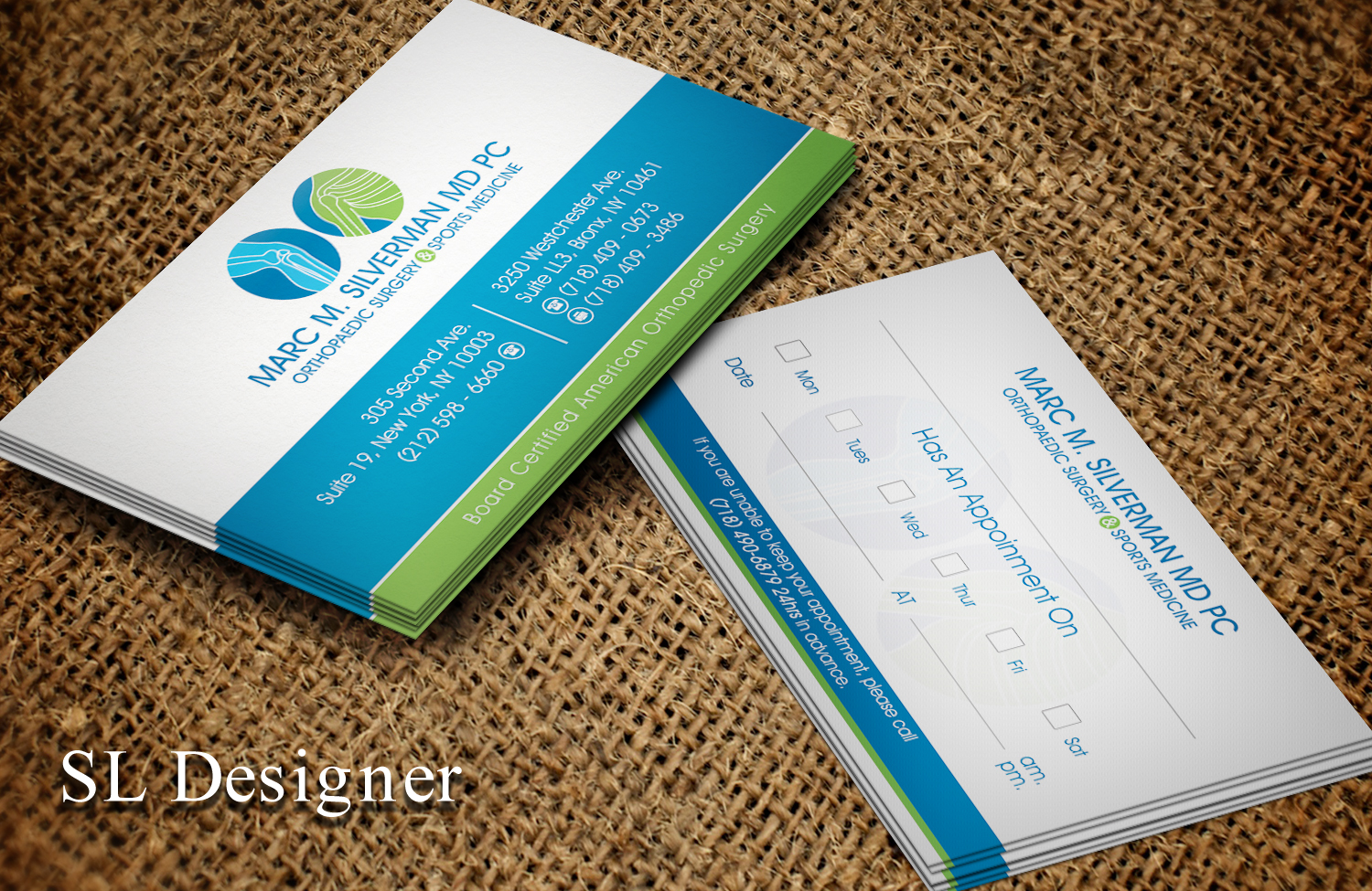 Business Card Design by SL Designer for Marc Silverman MD PC | Design #16596746