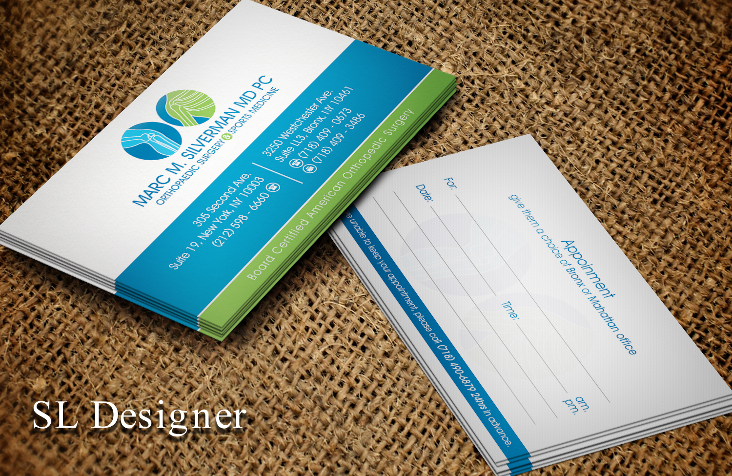 Business Card Design by SL Designer for Marc Silverman MD PC | Design #16596747