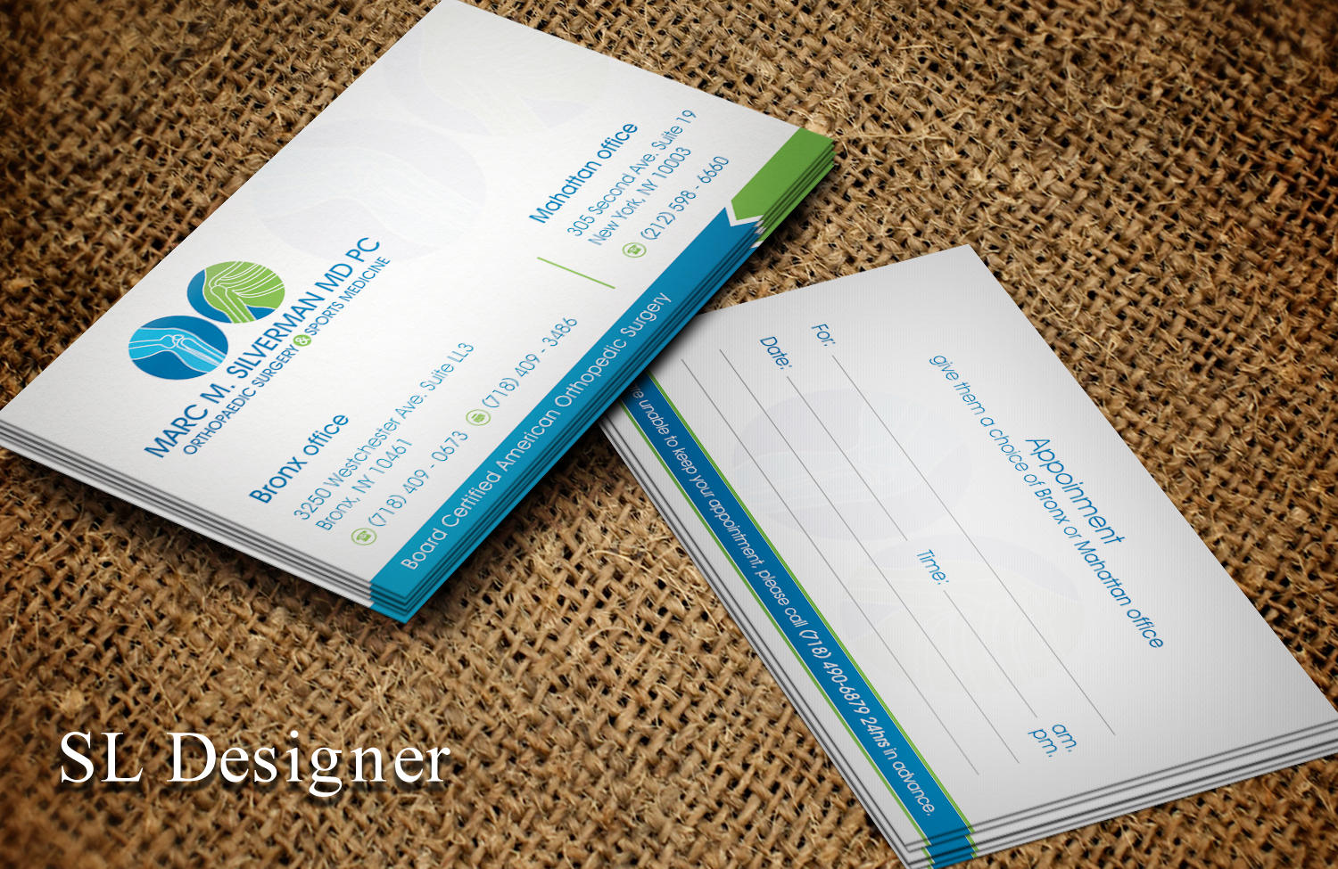 Business Card Design by SL Designer for Marc Silverman MD PC | Design #16596748